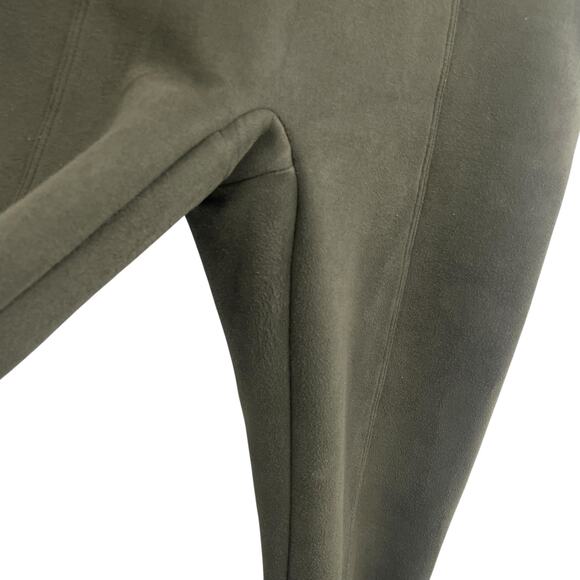 Spanx Pull On High Rise Olive Green Faux Suede Leggings Womens Size Small - Picture 3 of 6
